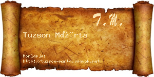 Tuzson Márta névjegykártya